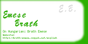 emese brath business card